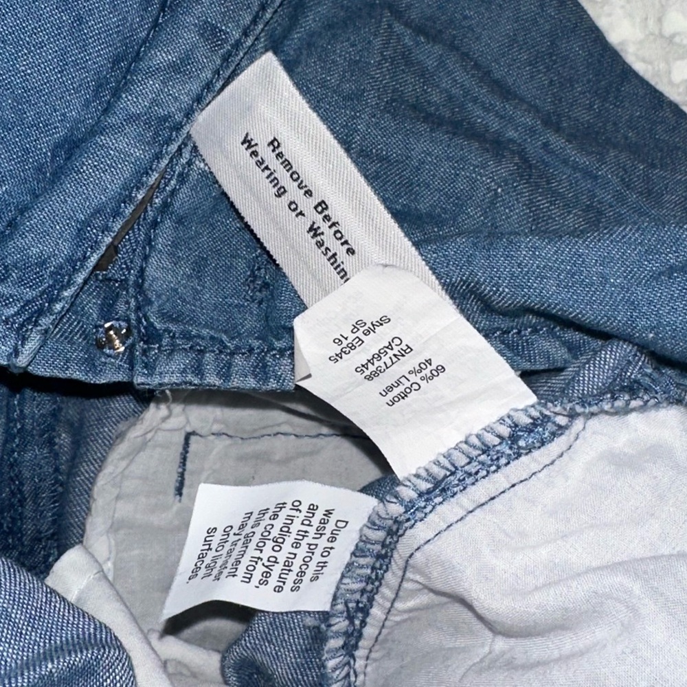Madewell denim halter wide leg jumpsuit - Picture 5 of 8